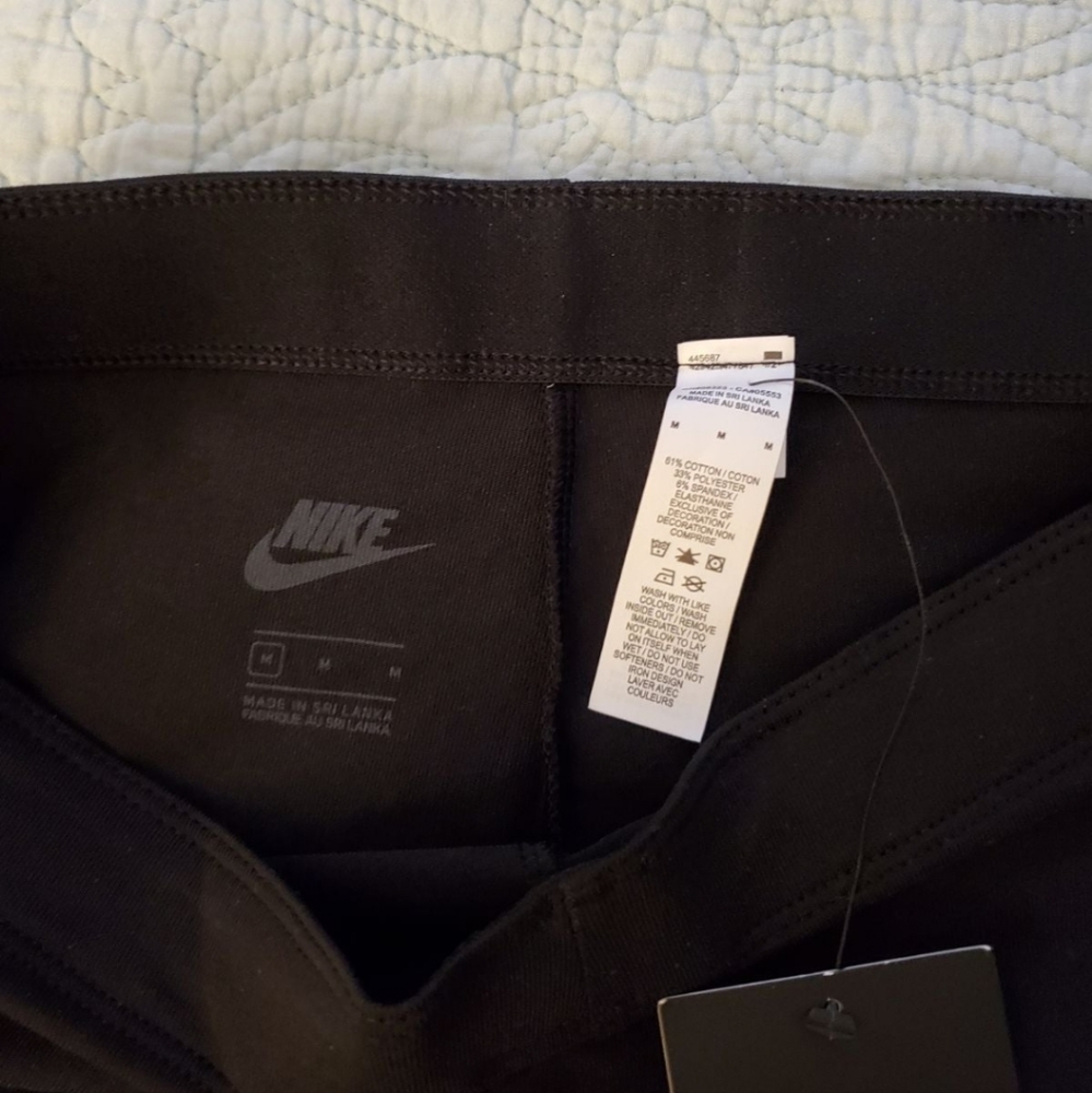 New Nike Club womens Leggings  Yoga Gym Run  Black pants cj1994  SIZE M - Picture 8 of 10